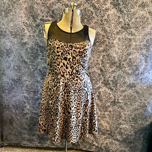 Flattering! Forever 21 Leopard mesh dress. Sz 1x